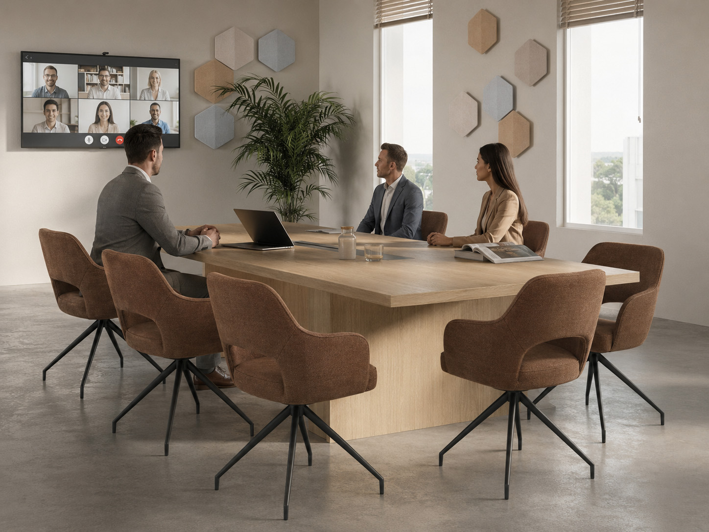 Sedute conferenza per meeting dinamici in diverse configurazioni