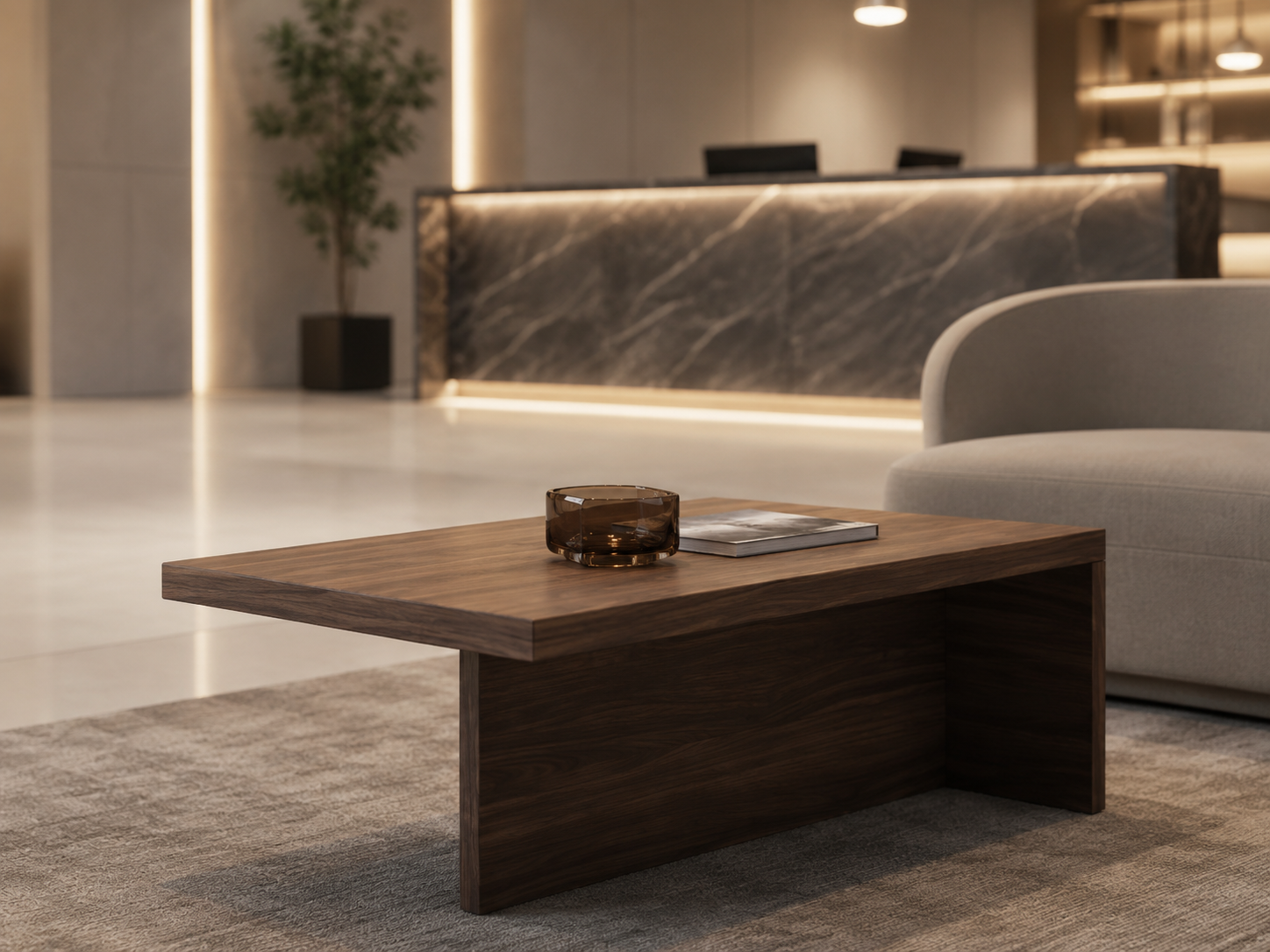 Configurazioni tipiche di accessori coordinati in reception e area attesa