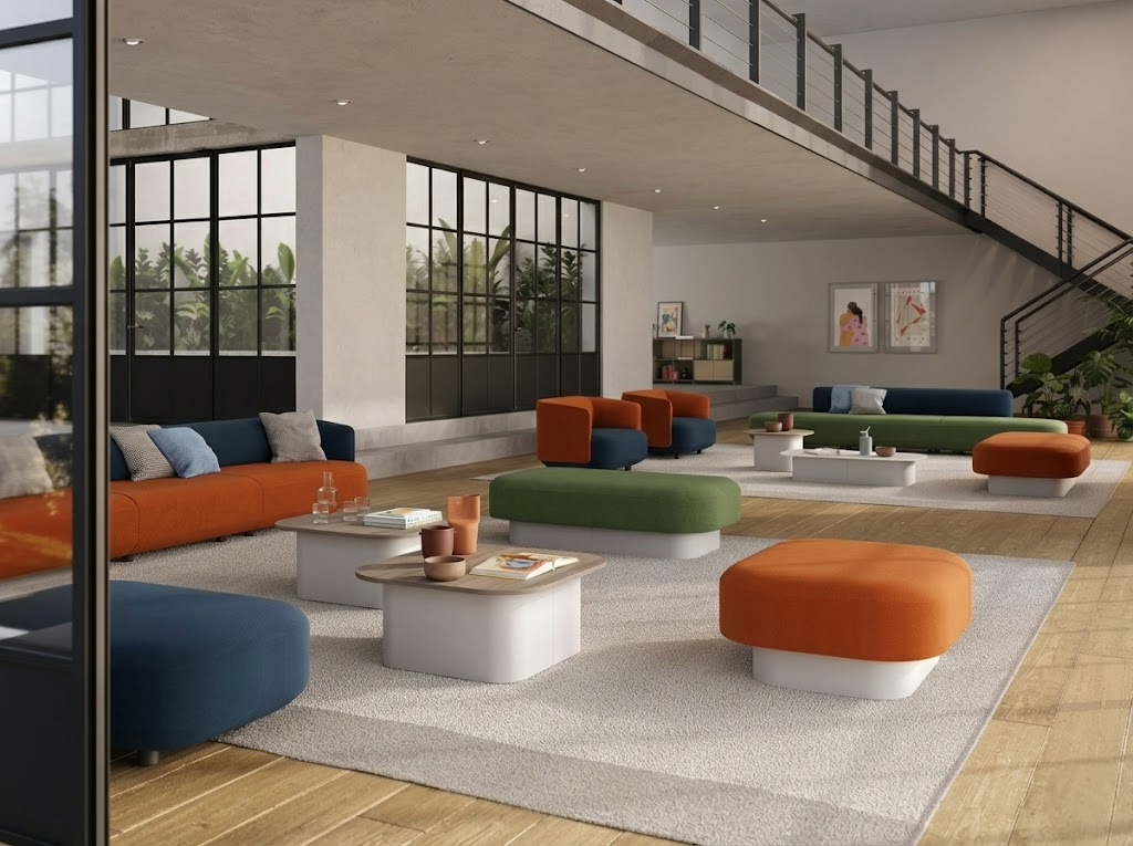 Lounge aziendale modulare