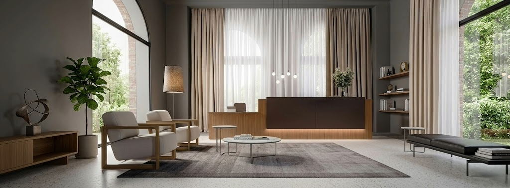 Reception con wayfinding coordinato
