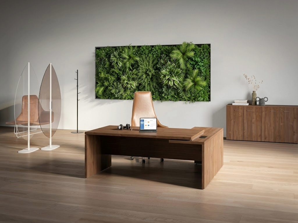 Poltrone manageriali ergonomiche con basi in alluminio lucidato