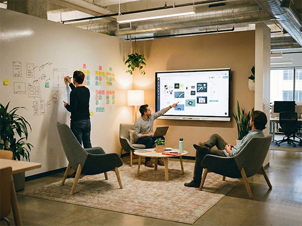 Configurazioni tipiche per aree brainstorming e creatività