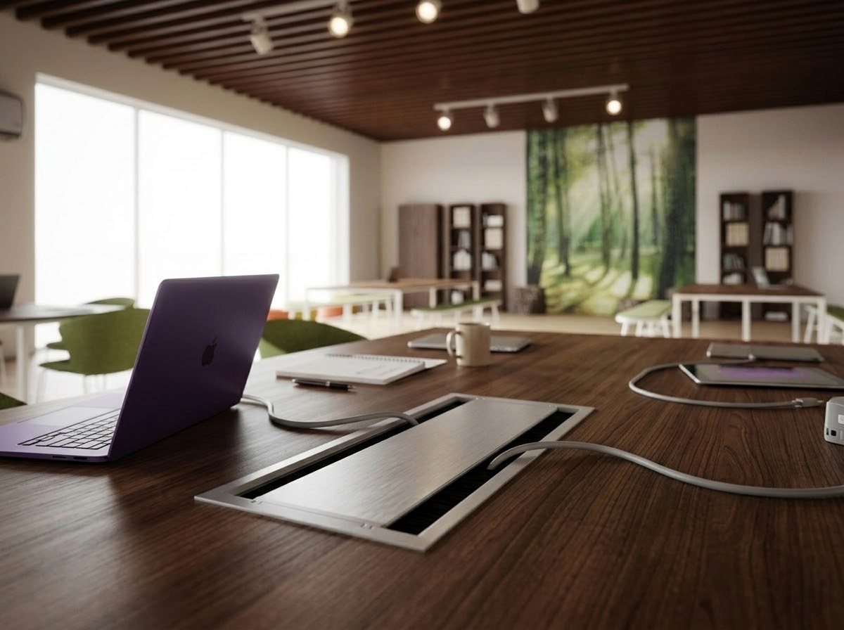 Configurazioni tipiche: bench 4 posti, singole e sale riunioni elettrificate