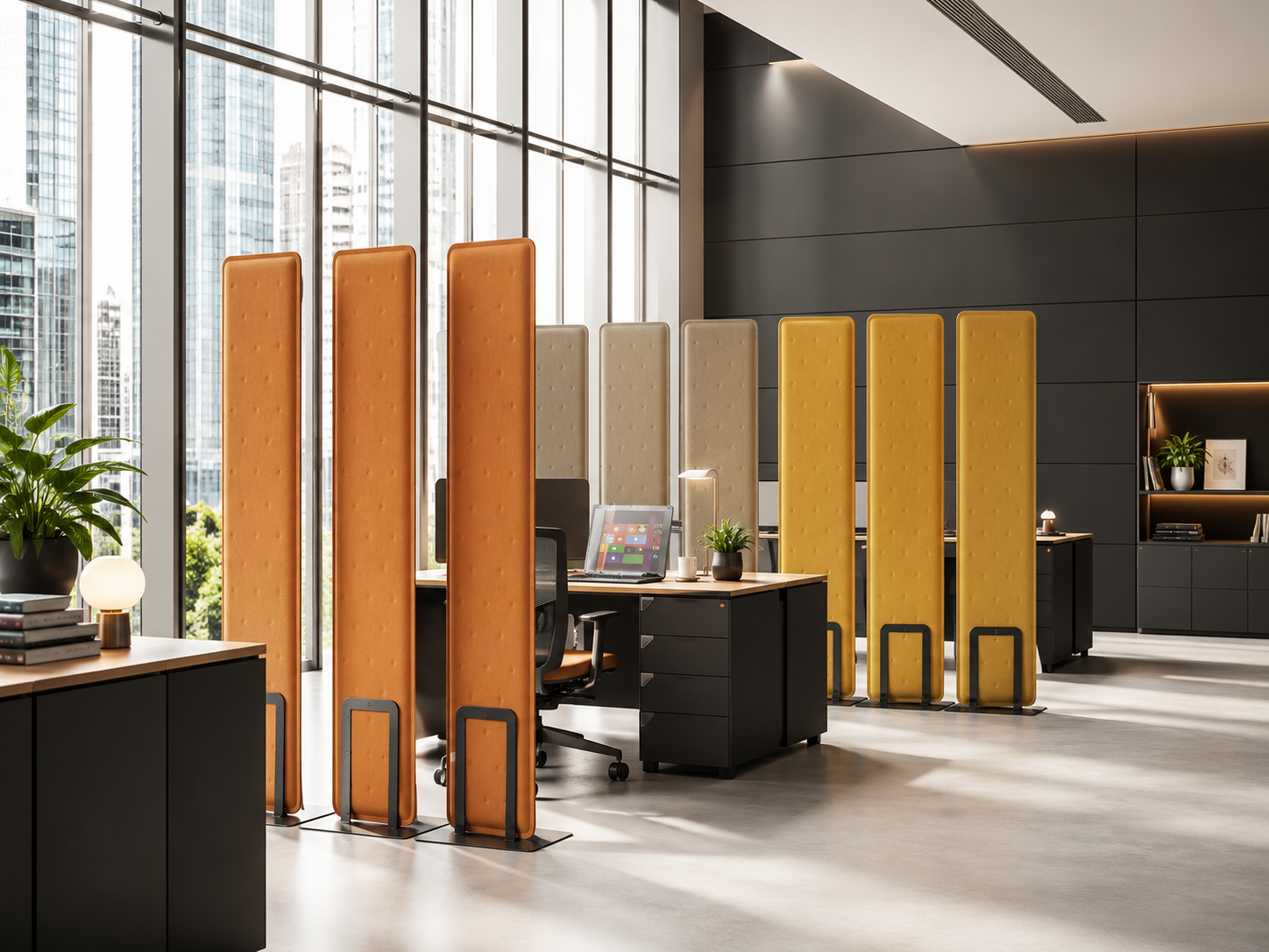 Configurazioni tipiche per open space, aree focus e postazioni digitali