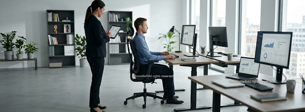 Postazione di lavoro ergonomica certificata UNI EN ISO