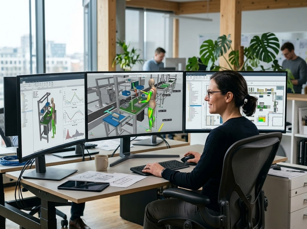 Progettazione 3D di layout ergonomici
