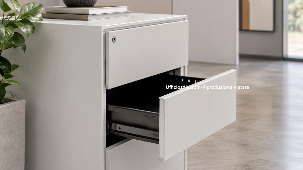 Classificatore verticale con sistema anti ribaltamento ed estrazione controllata dei cassetti
