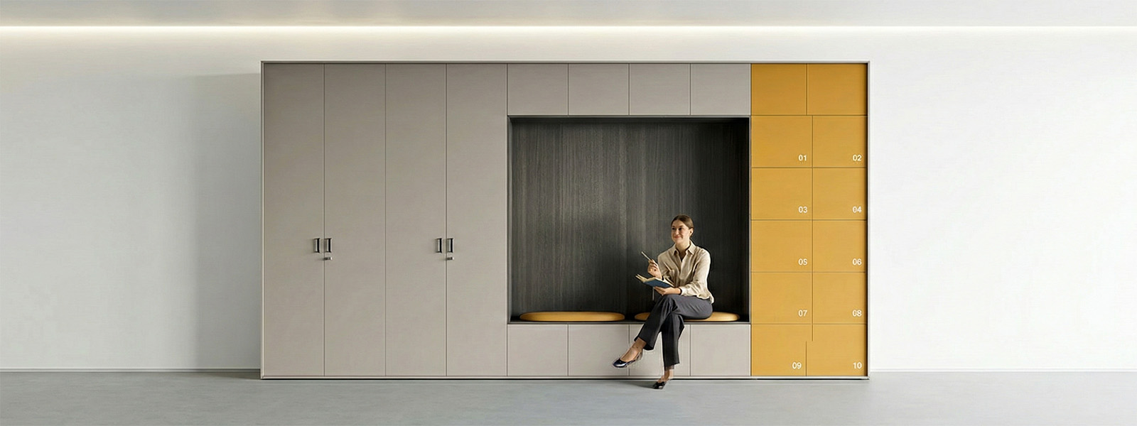Lockers per ufficio con serrature digitali RFID