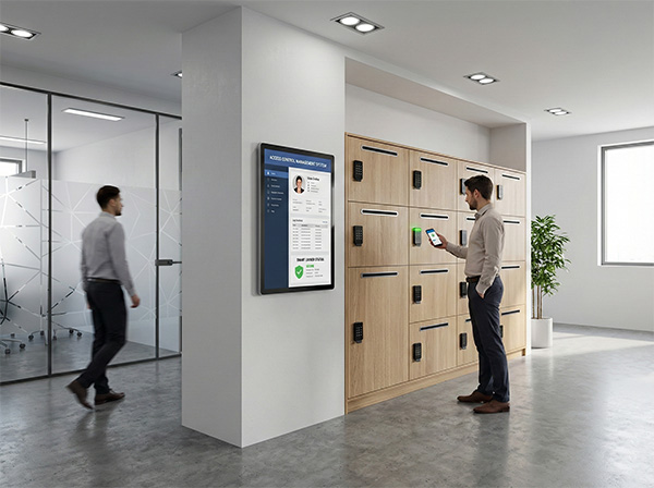 Lockers modulari combinati in diverse configurazioni