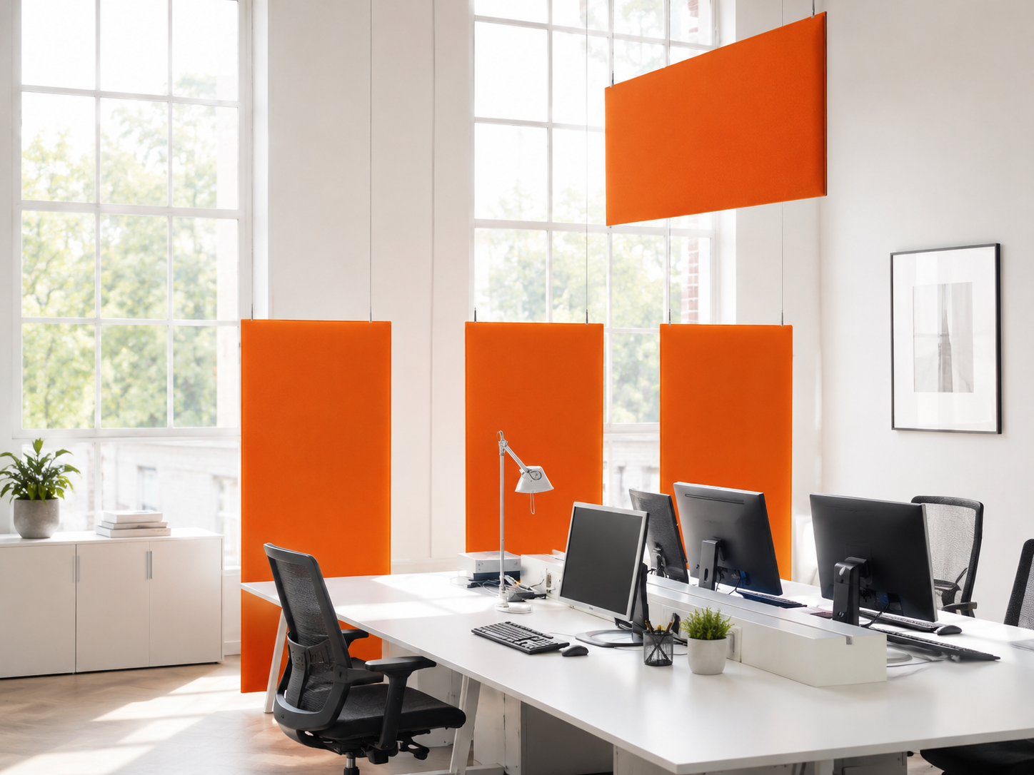 Baffle verticali in area open space