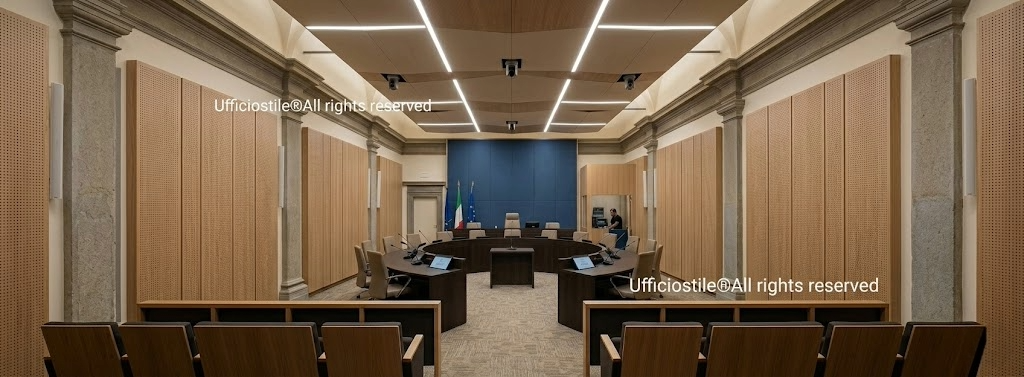 Soluzioni acustiche e illuminotecniche per contesti ufficiali