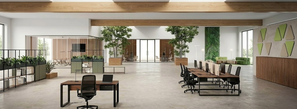 Soluzioni per open space PA con percorsi ordinati e postazioni a norma