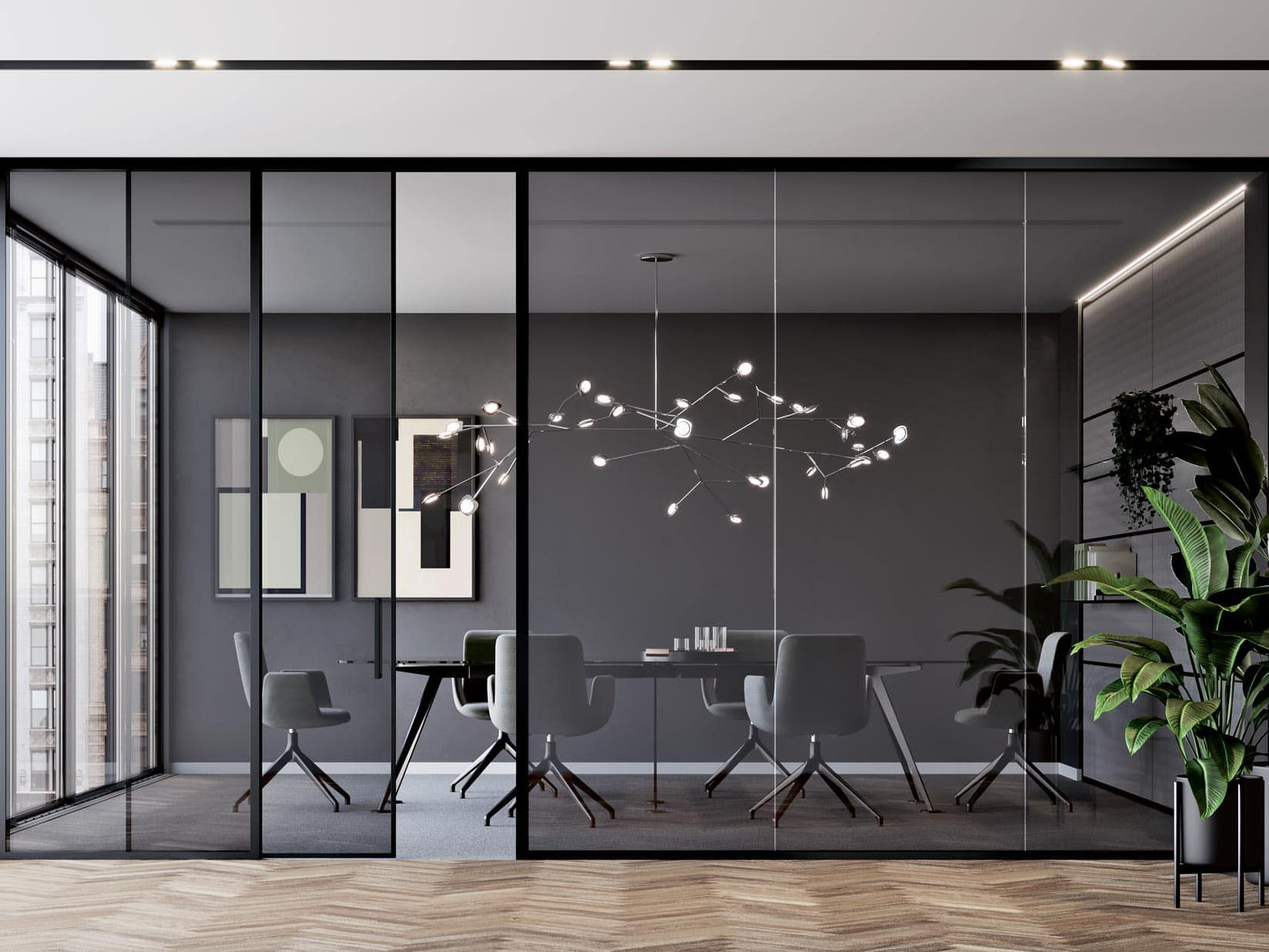Porte scorrevoli integrate nelle pareti divisorie HQ