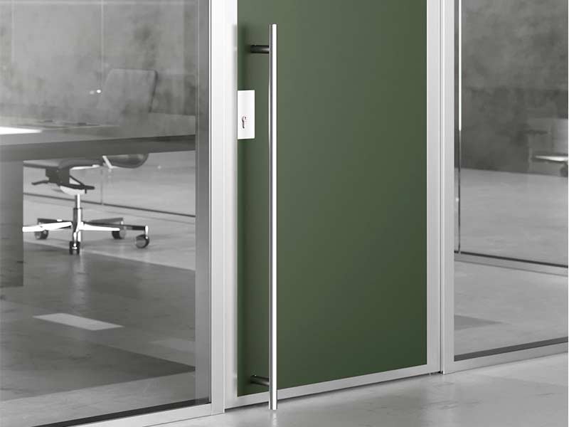 Porte integrate in pareti divisorie per ufficio