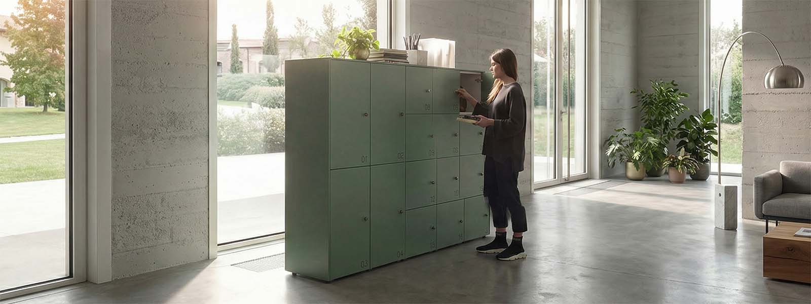 Contenitori verticali salvaspazio coordinati con l’arredo
